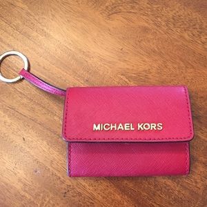 Michael Kors Travel Wallet/ID Case // Maroon